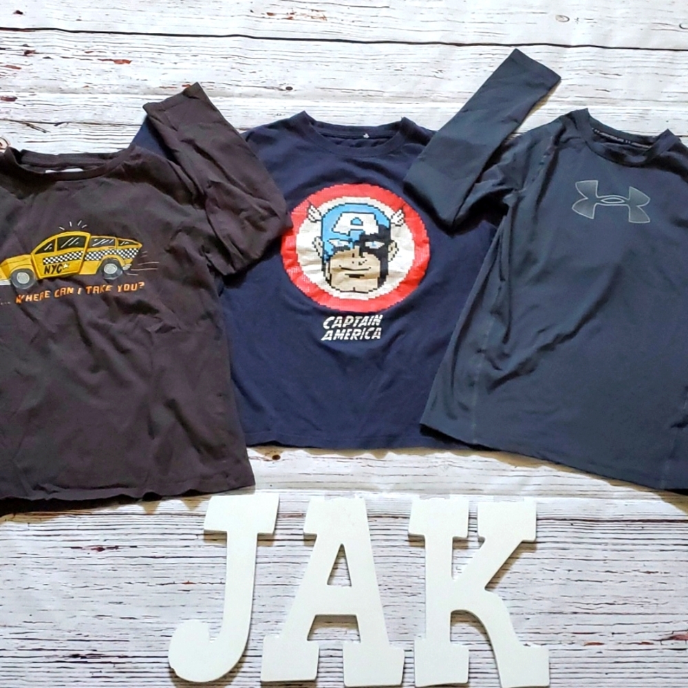 BOYS LONG SLEEVE SHIRT BUNDLE (ZARA & UNDER ARMOUR)